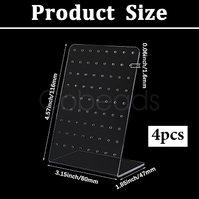 4Pcs Acrylic Earring Displays EDIS-SP0001-04C-1