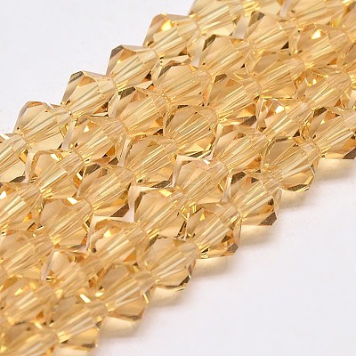 Imitate Austrian Crystal Bicone Glass Beads Strands GLAA-F029-3x3mm-18-1