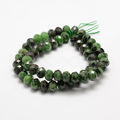 Natural Ruby in Zoisite Beads Strands G-G682-03-6x10mm-1