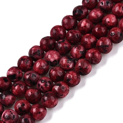 Dyed Natural White Jade Beads Strands G-T140-4mm-B07-1