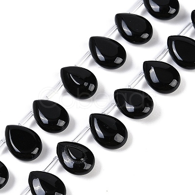 Natural Black Onyx(Dyed & Heated) Beads Strands G-B125-G01-01-1