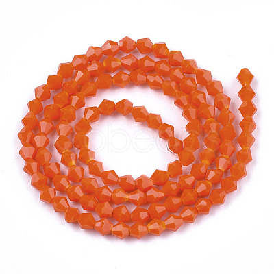 Opaque Solid Color Glass Beads Strands X-GLAA-Q080-4mm-B03-1