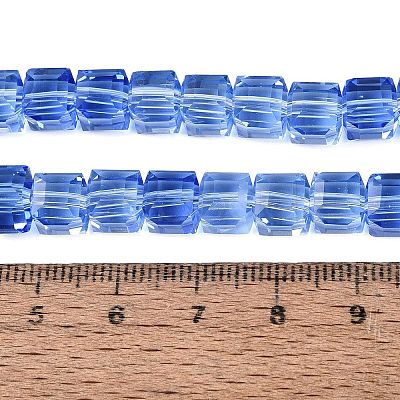 Transparent Glass Beads Strands GLAA-R041-8x8mm-A12-1