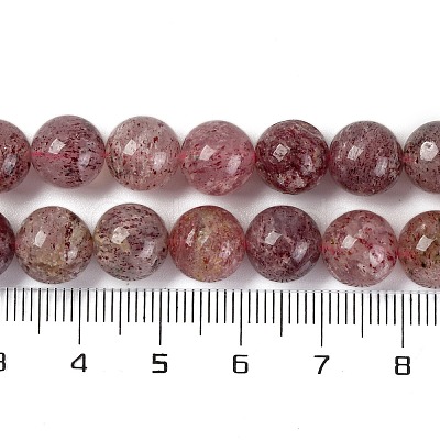 Natural Strawberry Quartz Beads Strands LS-G-J373-16-9mm-1