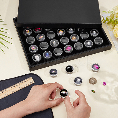 Acrylic Diamnond Gemstone Display Boxes CON-WH0089-170A-1