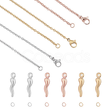 DIY 304 Stainless Steel Necklaces Kits DIY-UN0002-09-1
