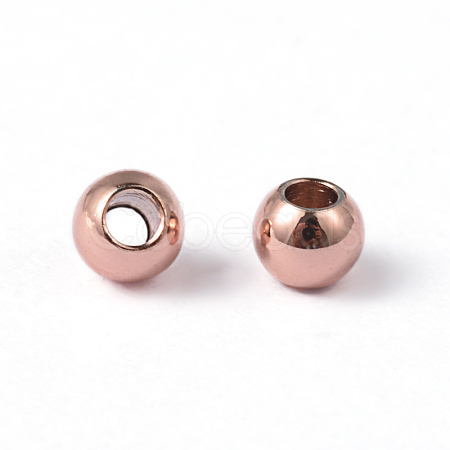 Round Ion Plating(IP) 304 Stainless Steel Beads STAS-O091-A-03RG-1