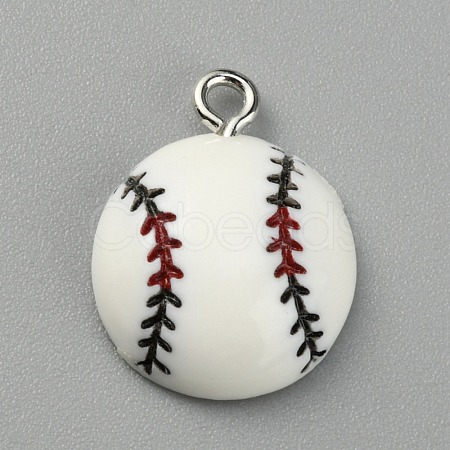 Opaque Resin Pendants FIND-WH0045-62-1