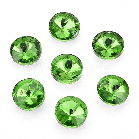 Pointed Back Glass Rhinestone Cabochons RGLA-T086-6mm-20-1