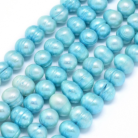 Natural Cultured Freshwater Pearl Beads Strands PEAR-G004-10-01-1