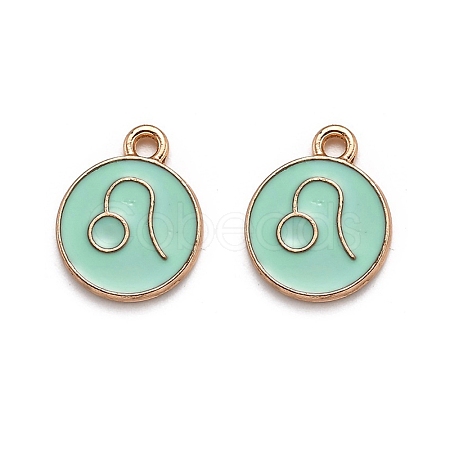Alloy Enamel Pendants ENAM-S124-01A-15G-1