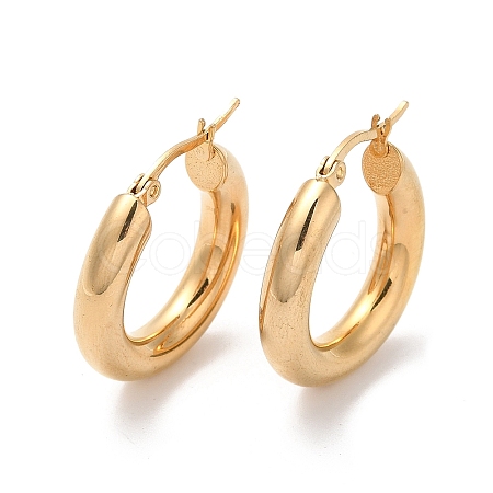 PVD Vacuum Plating 304 Stainless Steel Huggie Hoop Earrings for Women X-EJEW-Q767-01A-G-1