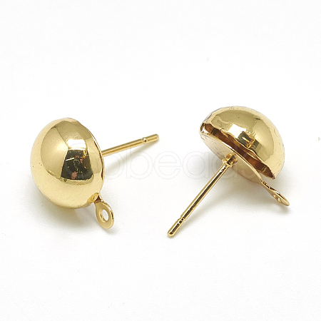 Brass Stud Earring Findings KK-T032-004G-1