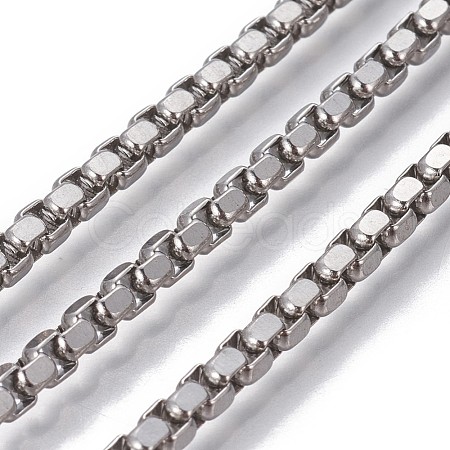 Tarnish Resistant 304 Stainless Steel Box Chains CHS-P007-32P-02-1