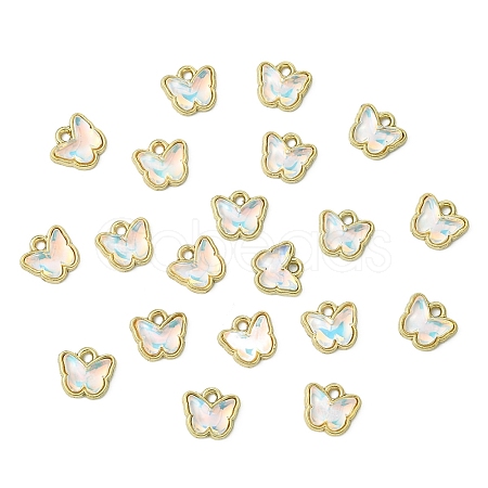 20Pcs Rack Plating Alloy Glass Charms FIND-YW0008-64B-1