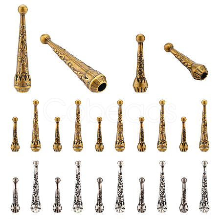 28Pcs 4 Style Alloy Cord Ends FIND-PH0004-26-1