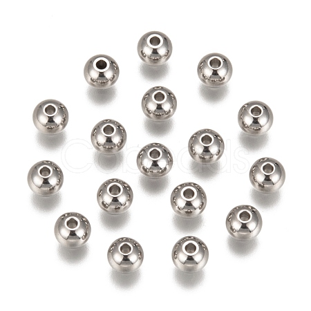 Tarnish Resistant Stainless Steel Beads X-STAS-R033-6mm-1