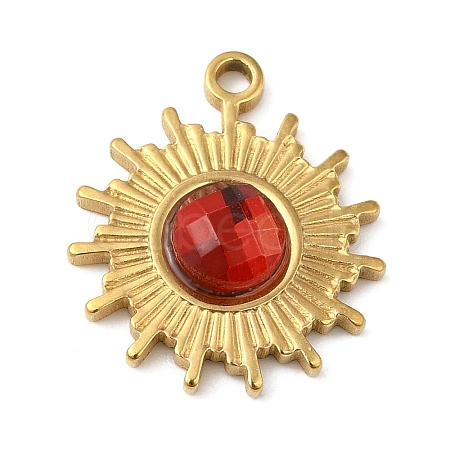 Real 18K Gold Plated 304 Stainless Steel Pendants STAS-A084-21G-03-1