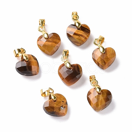 Natural Tiger Eye Pendants G-C023-07A-1