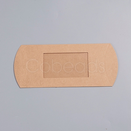 Kraft Paper Pillow Candy Box CON-WH0070-97B-02-1