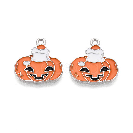 Halloween Theme Alloy and Enamel Pendants ENAM-T021-31J-02P-1