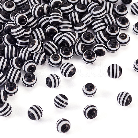 Striped Resin Beads RESI-TAG0001-01-1