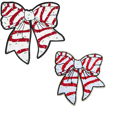 2Pcs 2 Colors Polyester Thread on Patches PATC-BC0001-28-1