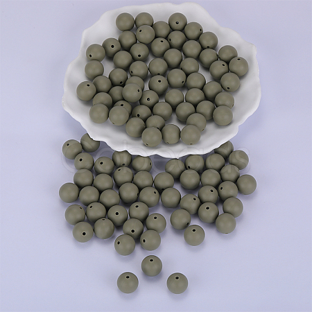 Round Silicone Focal Beads SI-JX0046A-113-1