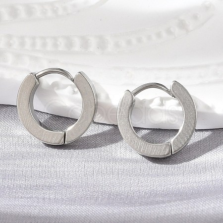 Tarnish Resistant 202 Stainless Steel Huggie Hoop Earrings EJEW-O087-09A-P-1