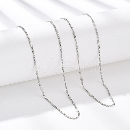 2MM 304 Stainless Steel Curb Chain Necklaces NJEW-T016-13P-1