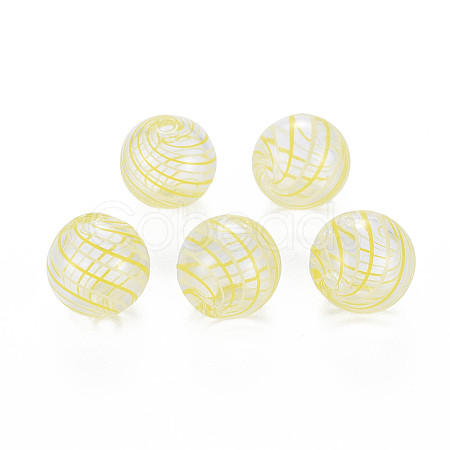 Transparent Handmade Blown Glass Globe Beads LS-GLAA-T012-35A-01-1