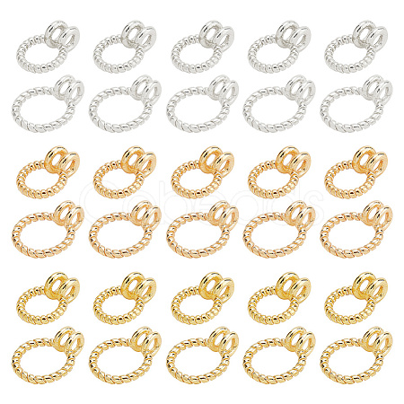60Pcs 6 Style Brass Dount Bails KK-AR0003-34-1
