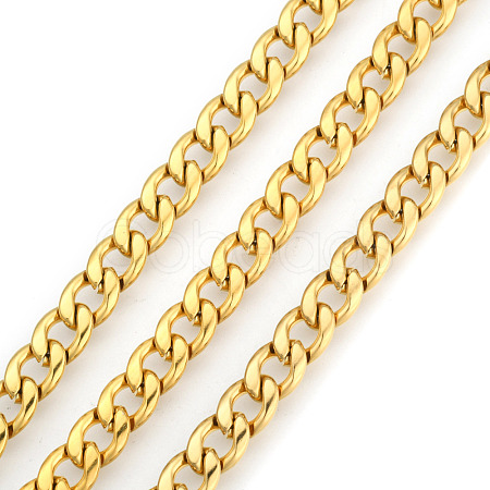 Ion Plating(IP) 304 Stainless Steel Cuban Link Chains CHS-E013-17C-G-1