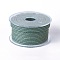 Braided Cowhide Cord, Leather Jewelry Cord, Jewelry DIY Making Material, Teal, 3mm, about 21.87 yards(20m)/roll