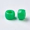 European Resin Large Hole Beads, Barrel, Spring Green, 8x5~6mm, Hole: 4mm, about 2020pcs/500g