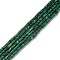 Synthetic Malachite Beads Strands, Column, 4x2.5mm, Hole: 1mm, about 87pcs/strand, 14.88~15.12 inch(37.8~38.4cm)