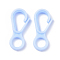 Plastic Lobster CLaw Clasps, Light Sky Blue, 33x15.5x4.5mm, Hole: 7.5mm