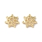 Brass Bead Caps, Long-Lasting Plated, Lead Free & Cadmium Free, Flower, Real 18K Gold Plated, 9x9x3mm, Hole: 1.8mm