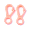 Plastic Lobster CLaw Clasps, Light Salmon, 33x15.5x4.5mm, Hole: 7.5mm