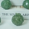 Natural Green Aventurine Carved Healing Skull Figurines, Reiki Energy Stone Display Decorations, 35mm