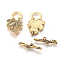 Alloy Toggle Clasps, Cadmium Free & Lead Free, Leaf, Antique Golden, Toggle: 36x22x4.5mm, Hole: 1.5mm, Bar: 24x7x4.5mm