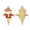 Eco-friendly Alloy Enamel Pendants, Scarecrow Charm, FireBrick, 35x22x1.5mm, Hole: 2mm