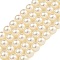 Glass Pearl Beads Strands, Round, Bisque, 6mm, Hole: 0.6mm, about 67pcs/strand, 15.55''(39.5cm)