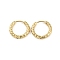 Ion Plating(IP) 304 Stainless Steel Grooved Hoop Earrings, Real 18K Gold Plated, 16.5x2.5mm, Pin: 1mm