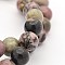 Round Natural Rhodonite Beads Strands, 8mm, Hole: 1mm, about 45~48pcs/strand, 15 inch