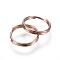 304 Stainless Steel Split Rings, Double Loops Jump Rings, Rose Gold, 8x1mm, Inner Diameter: 7mm, Single Wire: 0.5mm