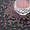 DIY Nail Art Decoration Mini Glass Beads, Tiny Caviar Nail Beads, AB Color Plated, Round, No Hole, Pink, 3.5mm, about 450g/bag