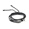 PU Leather & Waxed Cords Triple Layer Multi-strand Bracelets, Braided Adjustable Bracelet Alloy Wing, Black, Inner Diameter: 2-3/8~3-1/8 inch(5.9~8cm)