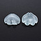 Transparent Baking Painted Imitation Jade Glass Pendants, Shell, Azure, 15x18x4mm, Hole: 1.2mm