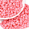 Opaque Baking Paint Glass Seed Beads, Round Hole, Cylinder, Hot Pink, 4x5.5mm, Hole: 1.8mm, about 2500pcs/pound